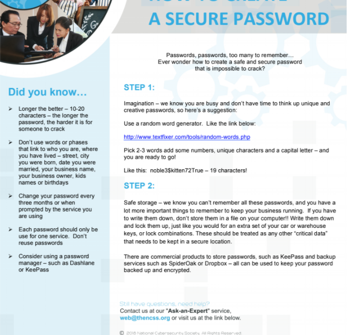 How2 – How to Create a Secure Password